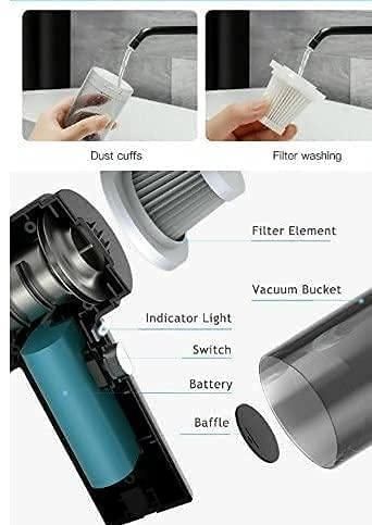 Best Portable Handheld Air Duster Wireless 2 in 1 Vacuum Cleaner