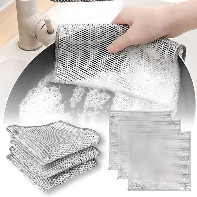 Buy Multipurpose Wire Dishwashing Rags for Wet and Dry Pack of 10