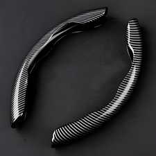 Buy New Carbon Fiber ABS Texture Steering Wheel Grip Cover for Cars